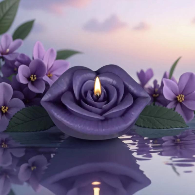 Silicone Molds Rose Lip Candle Molds Epoxy Resin Molds Craft Molds Castings Molds Plasters Molds for Candle Making