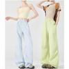 Pantaloni Traspiranti Impermeabili Colorati in Seta di Ghiaccio Asciugatura Rapida Gamba Larga Paracadute Ultraleggeri Antivento Protezione Solare per Donna