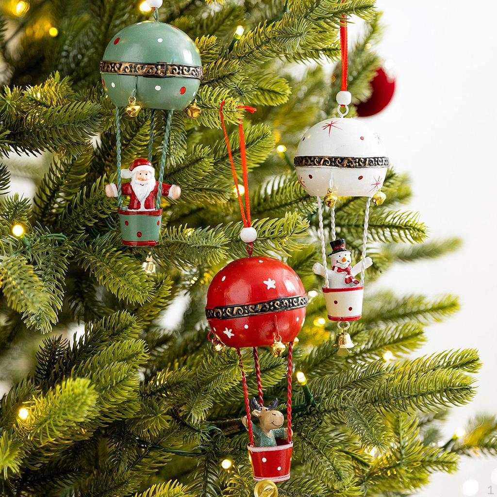 Christmas Tree Air Balloon Ornament Decoration for Festival Party Indoor Green Old Man