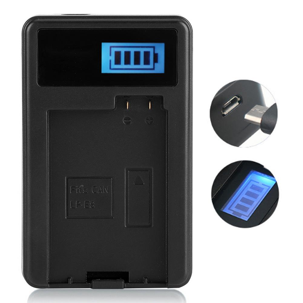 LP E8 Camera Battery LPE8 + LCD Single Charger for Canon EOS 550D 600D 650D 700D