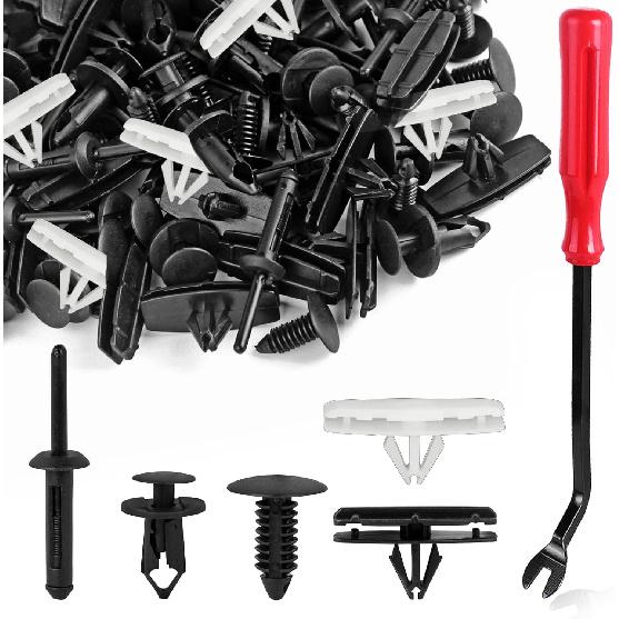 5 In 1 Wrangler Grille Fastener Retainer Clips, Xislet Push-Type Plastic Rivets Compatible With 2007-2024 Jeep Wrangler & 2005-2010 Grand Cherokee