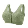 Supportive Wireless Bra with Front Buttons and Breathable Cotton Fabric