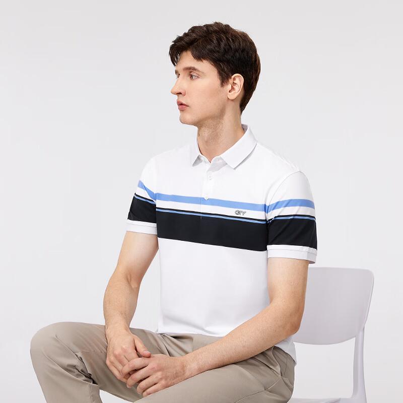 Goldlion GY Men's Solid Color Lapel Polo Shirt