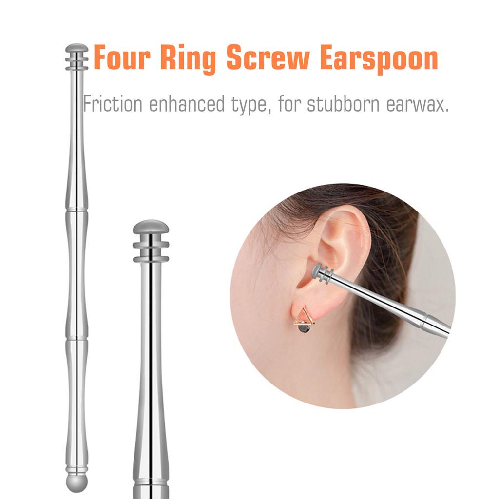 10PCS Earwax Removal Kit Ear Pick Set Earwax Remover Ear Spoon Earpick Ear Picker for Ear Massage Adult Ear Care Tools