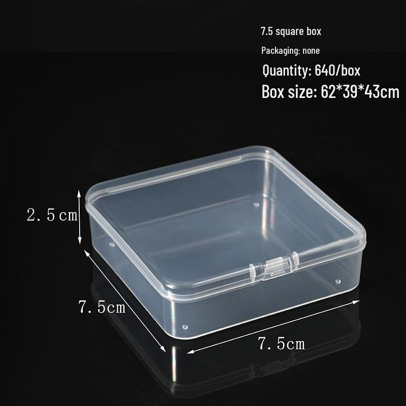 Rectangular Translucent PP Plastic Storage Box with Lid for Jewelry and Small Parts