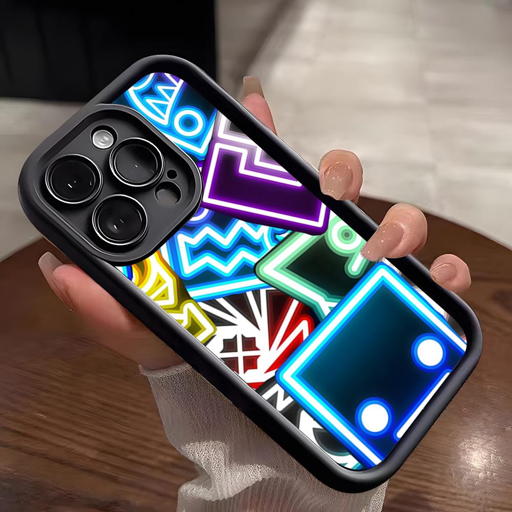 G-Geometry Dash Game Phone Case For IPhone 17 Pro Max 15 Pro 16 14 Plus 12 13 Mini 11 Pro Shockproof Soft Cover