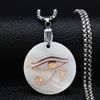 Collane con Catena Occhi Egizi in Acciaio Inossidabile Uomo Statement Mitologia Occhio di Ra Horus Simbolo Collana Gioielli bijoux femme N4540