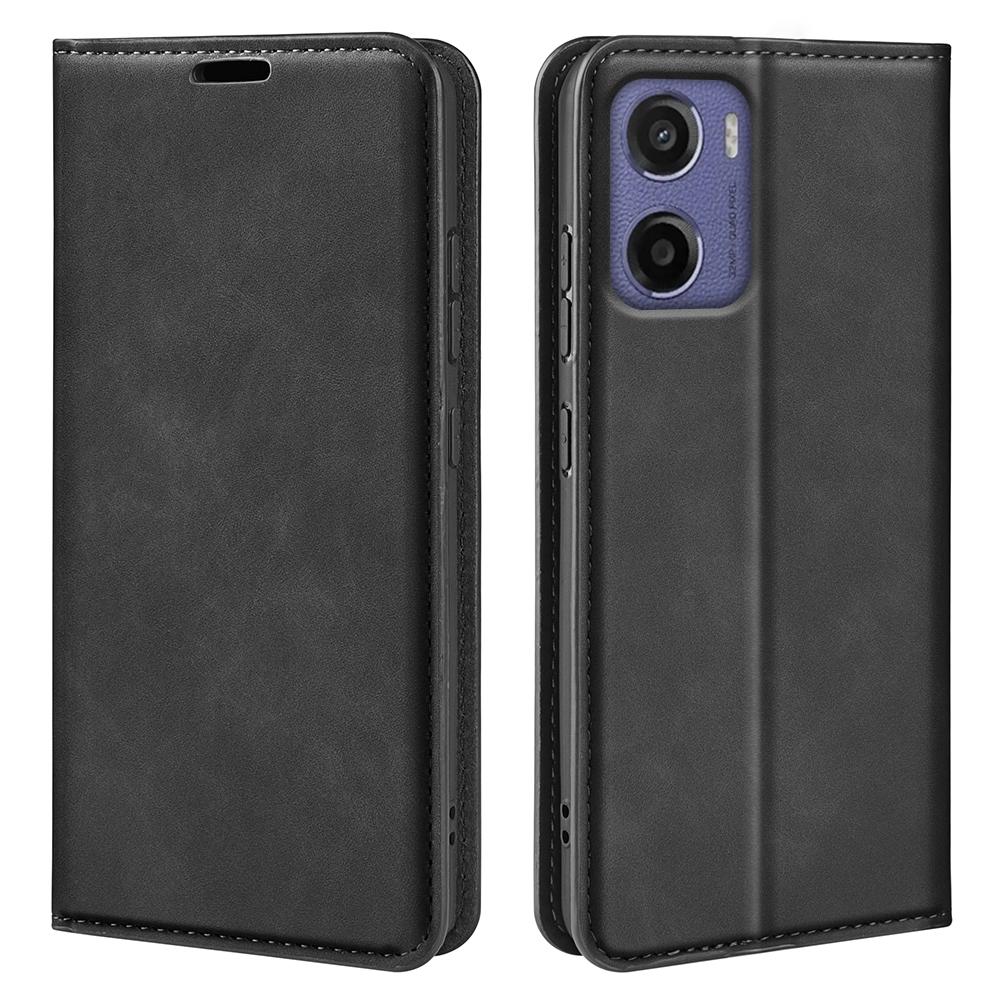 For Motorola Moto E15 4G Case Skin Touch Leather Wallet Phone Cover