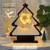 Árvore de Desejos de Natal DIY Escultura em Papel 3D Lâmpada - Ornamento de Luz e Sombra Feito à Mão
