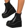 Invierno Nuevo Mujer Conciso Alta Calidad Cálido Plataforma Botas Mujer Diseñador Moda Elegante Aumentando Botas Zapatos para Mujer
