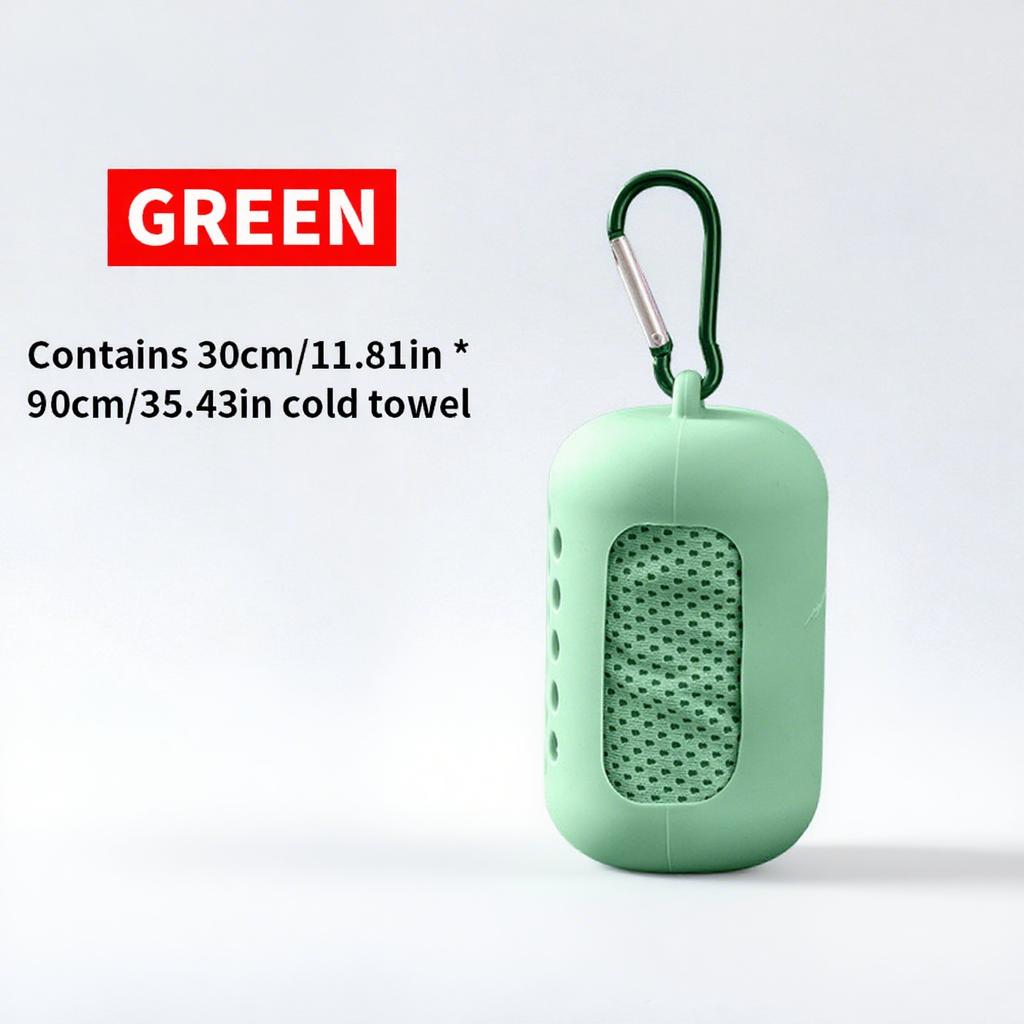 1PC 30 * 90cm toalha fria de silicone redonda, toalha de fibra ultrafina de secagem rápida, toalha de acessórios de praia, para esportes e fitness