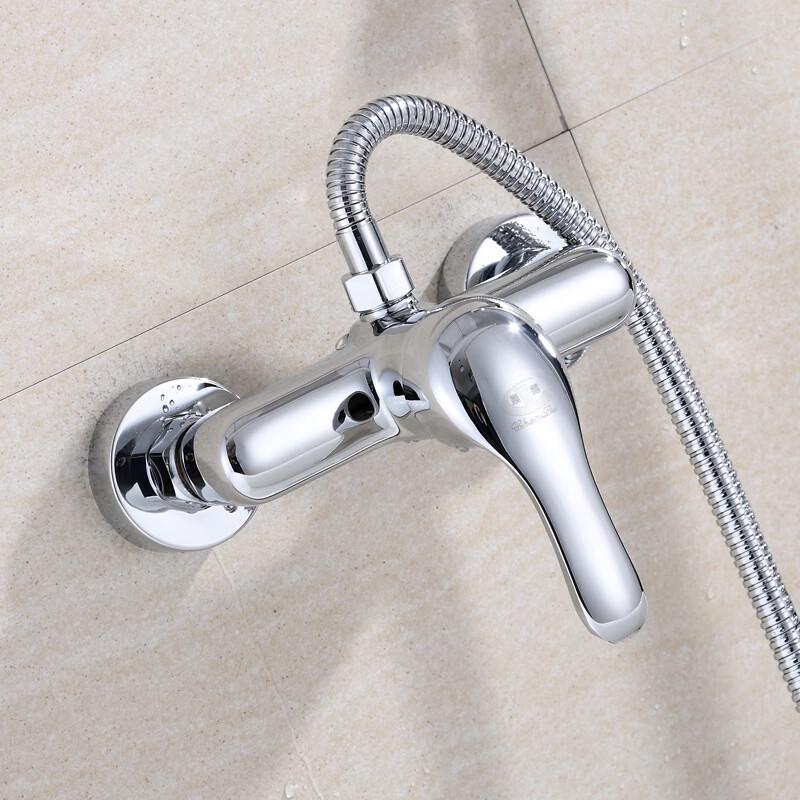 TLXT Wall-Mounted Shower Faucet Set with Handheld Spray