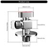 Brass Stop Valves for Kitchen Bathroom Use 1/2Inch Inlet and Outlet 1/4 Turn With Adapter for Hot and Cold Water Use