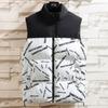 Men's handsome vest stand-up collar autumn and winter thermal vest letter trend loose large size vest jacket
