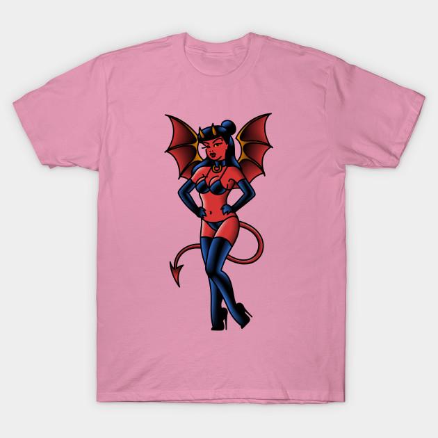 T Shirt Women Demon Girl Harajuku Print Kawaii Tshirt Summer Short Sleeve Female T-Shirt Top Tee
