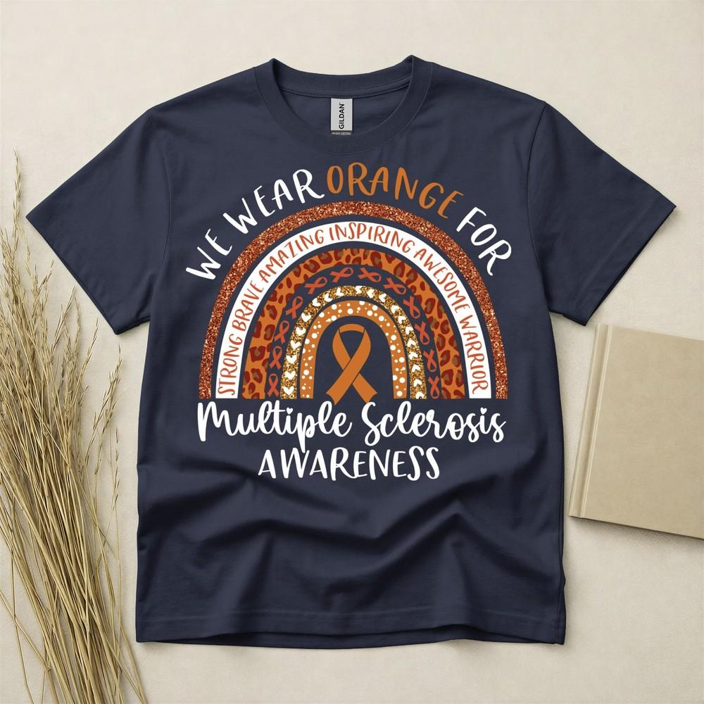 Multiple Sclerosis T Shirt Ms T Shirt Awareness Tee Support Illness Shirt Ribbon