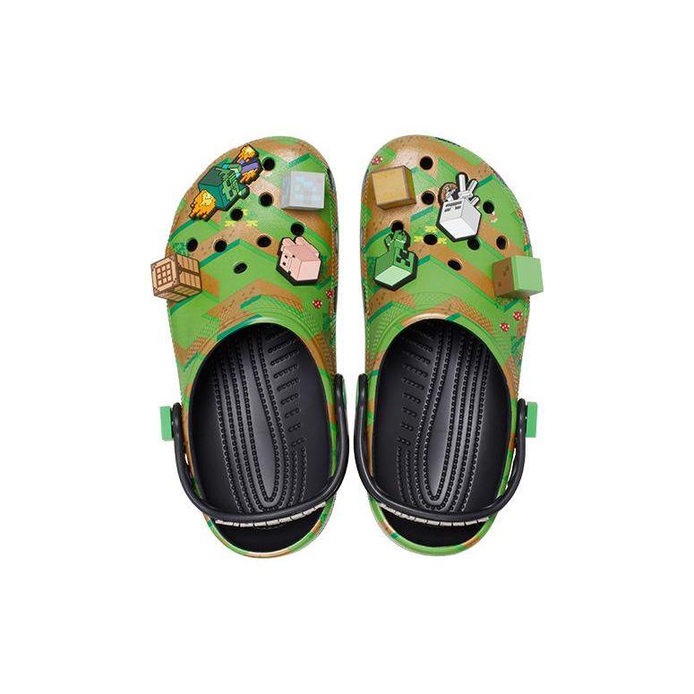 Minecraft x Crocs Classic Clog Grasblock Unisex Sneaker Grün Multi 208472-90H