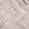 French Romantic Pleated Lace U-Neck Puff Sleeve Slim Fit Casual Top