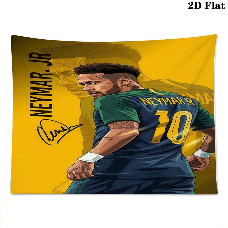 Neymar Wall Tapestry Aesthetic Wall Hanging Printed Fabric Blanket Decorative Tapestries for Bedroom Living Room Home Decor