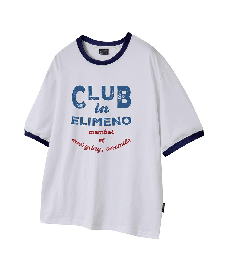 ELIMENO El Club One Mile Ringer Short Sleeve T-Shirt 5 Colors