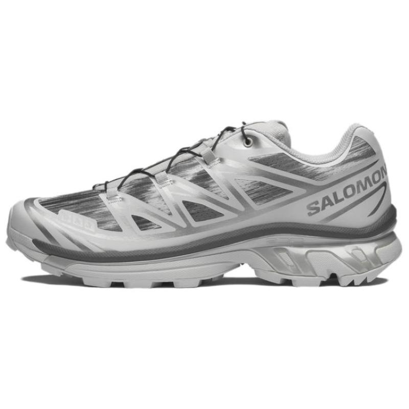 SALOMON XT 6 Cushioning, Wear Resistant Low Top Casual Running Shoes Unisex Silver Gray Sneakers 478760