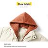 Men's Trendy Winter Cotton Jacket: Loose Fit, Hooded, Fake Two-Piece Design, Thickened for Warmth