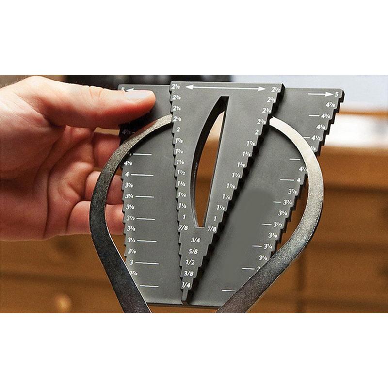 1 Adet 2 In 1 Ağaç İşleme Scribe Cetvel Merkezi Scribe, 1/8 ''ila 5'' Kare Merkezi Scribe Ölçme Aracı Plastik Inç Çizgi Ölçer