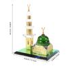 Islamische Tischdekoration Uhrturm Vergoldetes Kristall Muslimische Architektur Souvenir Eid Mubarak Ramadan Ornament Muslimisches Zuhause