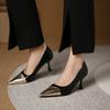 3351-2 Pointed High Heels Color Matching Light Mouth Stiletto Fashion Single Shoes Temperament Versatile Banquet Women's Shoes