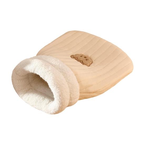 

Спальный мешок для кошек, теплая кровать для домашних животных, уютный домик для кошек, флисовая палатка, гнездо для домашних животных, карманный мешок для сна на осень и зиму для домашних кошек M коричневый