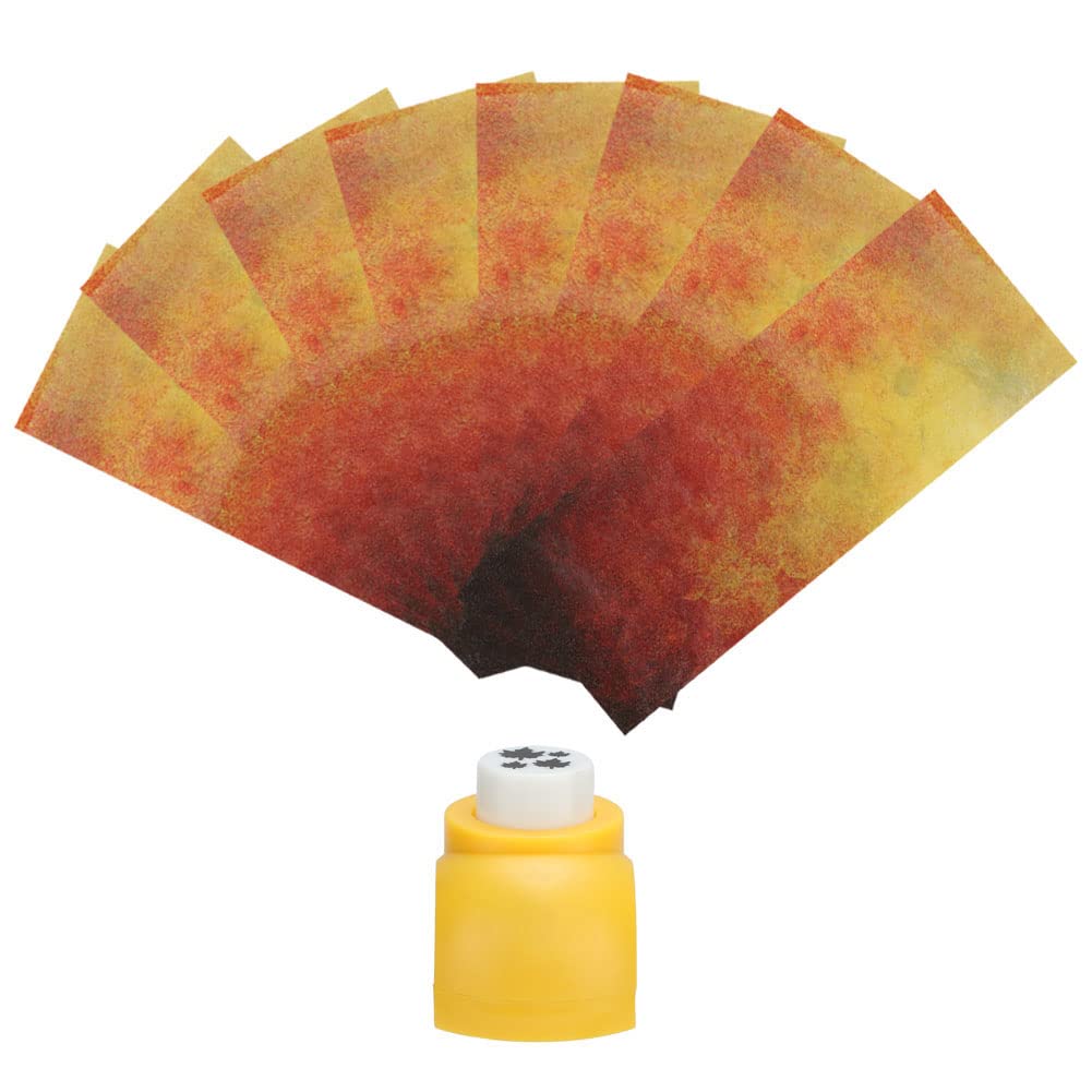 Maple Leaf Punch Cutter 8Pcs Set for DIY Crafts Tree Leaf Craft Accessory Paper Punches for Scrapbooking and Card Making