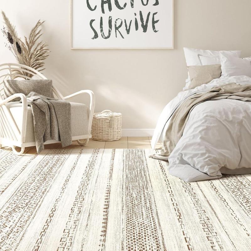 Bohemian Carpet Moroccan Farmhouse Neutral Wind Anti Pollution Indoor Rug Home Bedroom Dining Table Office Room Decoration Mat