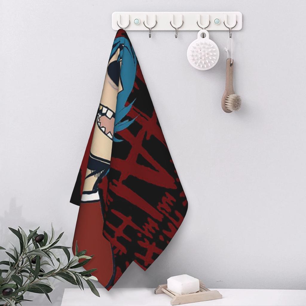 Feel Good Gorillaz Virtual Band Soft Face Towel Quick Dry Pool Bath Cotton Towels Absorbent