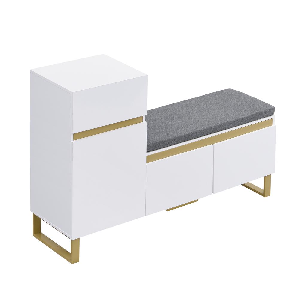 Shoe Cabinet with Large Capacity for the Entryway, Modern Minimalist Hallway Cabinet, Home Organizer with Drawers and Doors.