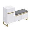 Shoe Cabinet with Large Capacity for the Entryway, Modern Minimalist Hallway Cabinet, Home Organizer with Drawers and Doors.