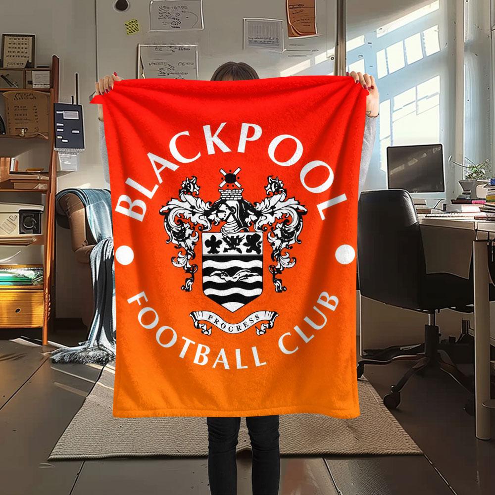 Coperta Blackpool F.C., Alta qualità, Confortevole per Tutte le Stagioni, Decorazione per la Casa, Calore e Comfort