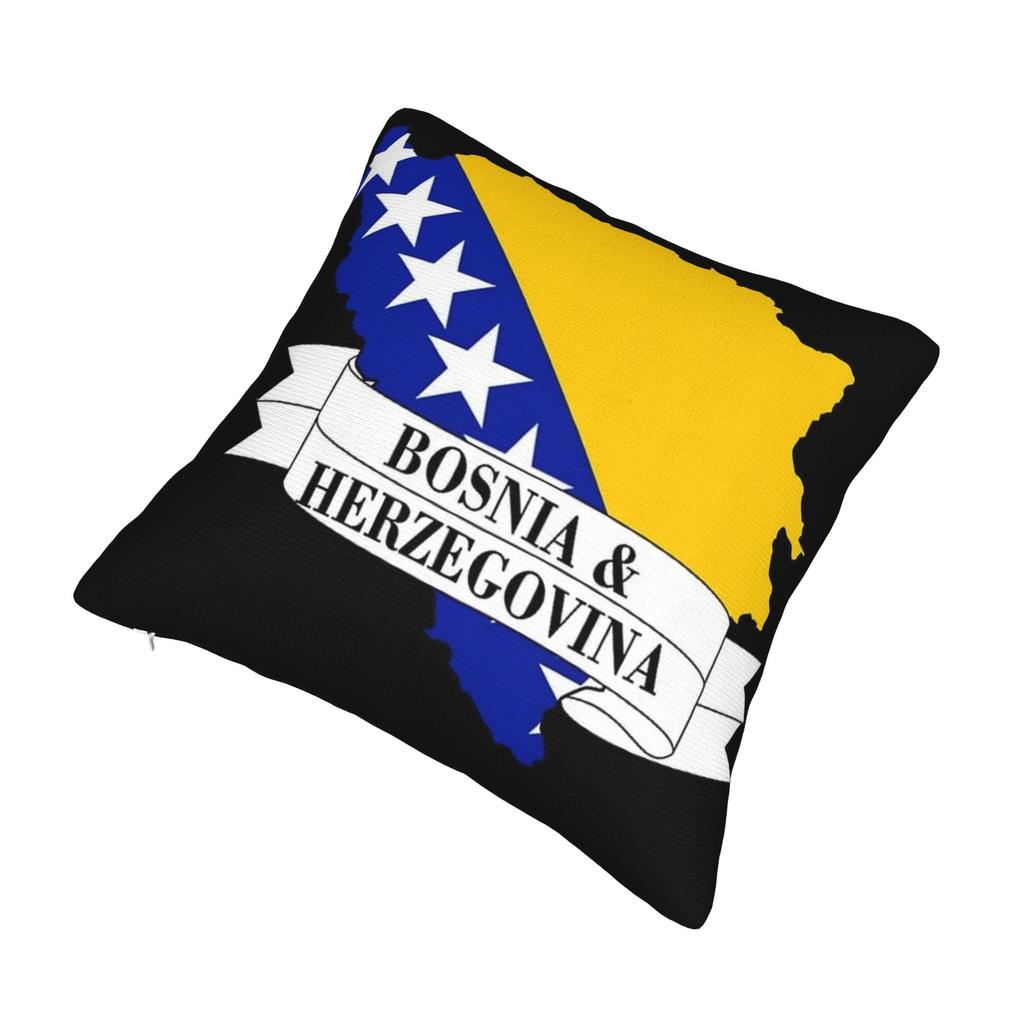 Bosnia and Herzegovina Flag Pillowcase Accessories Printed Cushion Cover Decoration Throw Pillow Case Cover Home Multiple Sizes