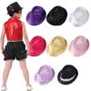 Glänzender Pailletten Fedora Hut Brillanter Glitzer Jazzhut Straßen Tanz Tanz Jazzkappe Hochzeit