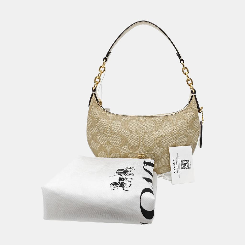 [Tweedehands] Payton 21 Klassieke Monogram Ritssluiting PVC Leer Halve Maan Schoudertas - Uitstekend #DDBKMQ