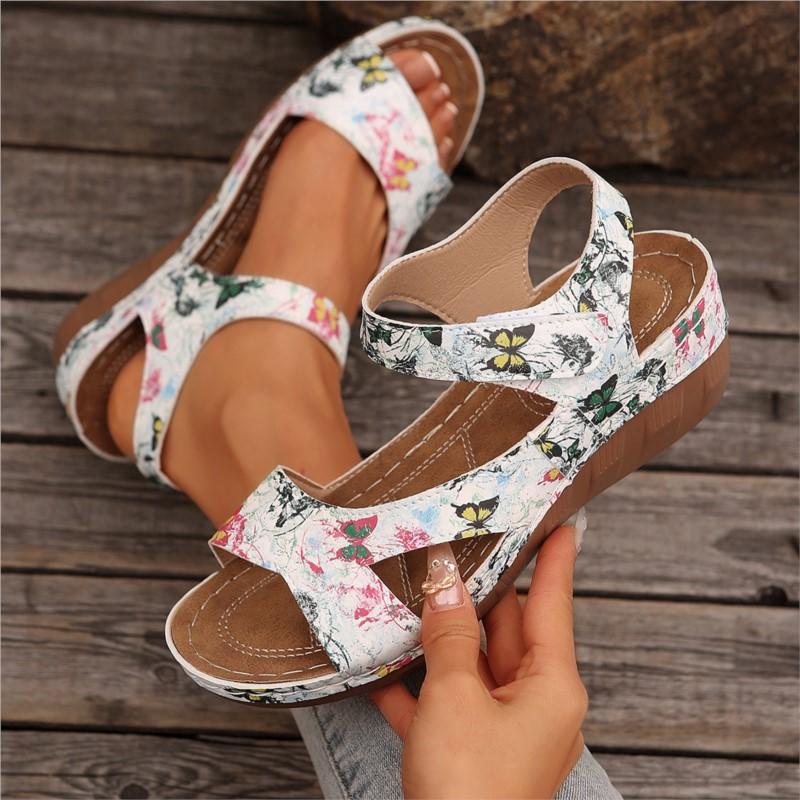

Summer Woman Sandals Shoes Soft Shoes Woman Plus Size Sandals Woman Wedge Walking Shoes Elegant Footwear Female Women Sandal 36