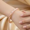 Exquisite Painting Enamel Flower Bangle Lightweight Metal Rhinestone Thin Bracelet  Beach Vacation