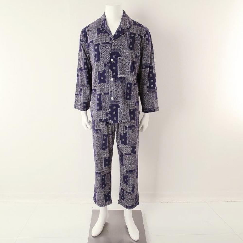

Wacoal Men S Pajama Set Cotton Knit paiSley Stripe Sharlute Wpa2471m 110(XXL)