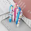 6Pcs Cute School Supplies 6 Color Unicorn Pens Multicolor Ballpoint Pen Multifunction Office Creative Ball Pen