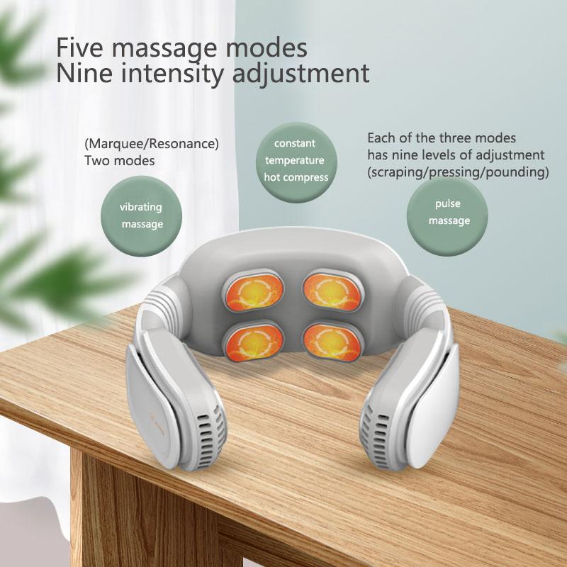 Electric Neck Massager 3 Modes Low Frequency Pulse Vibration Neck Massager Cold And Warm Dual-use Health Care Relaxation Machine