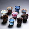 Japanese Style Ceramic Teacup Kiln Change Water Cup Household Kung Fu Retro Cups Tea Set Accessories Master Cup Drinkware New