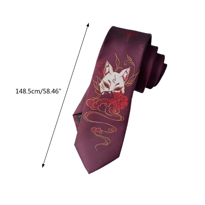 JK Uniform Tie Fox Tie Men Anime Ties For Men Hanfu Costume Photography Props Halloween Cosplay Props