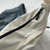 New Fashi Versatile Solid Color Nyl Letter Single Shoulder Bag Zipper Open Messenger Bag Adjustable Shoulder Strap Women Bag