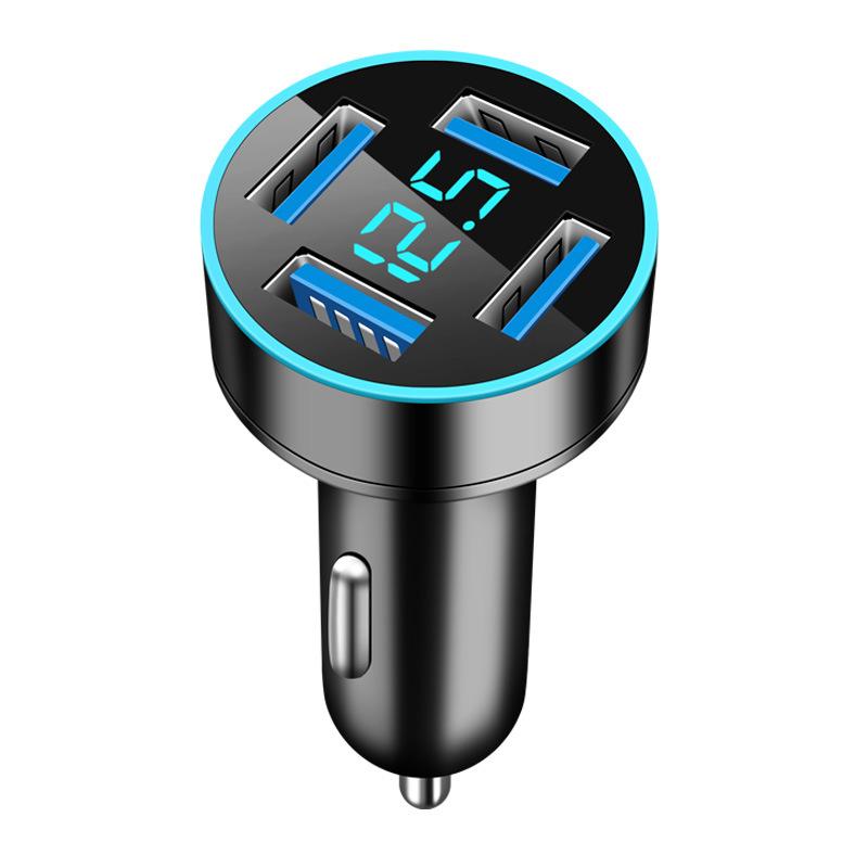 6 Ports USB Car Charger 4 USB+2 PD Fast Charging PD QC3.0 USB C Car Phone Charger Type C Adapter For iPhone Samsung Huawei With Voltage Display