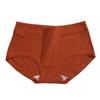 Fashionable women's mid-rise breathable butt-lifting plain cotton large size triangle panties