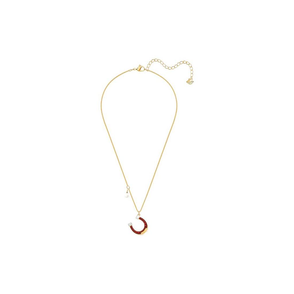 Swarovski Red Horseshoe Shaped Lucky Necklace Women necklace 5464197